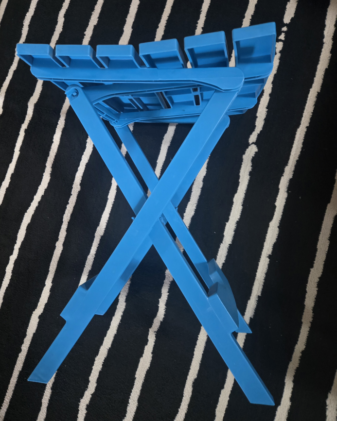 Blue Folding Side Table - Plastic - photo 2