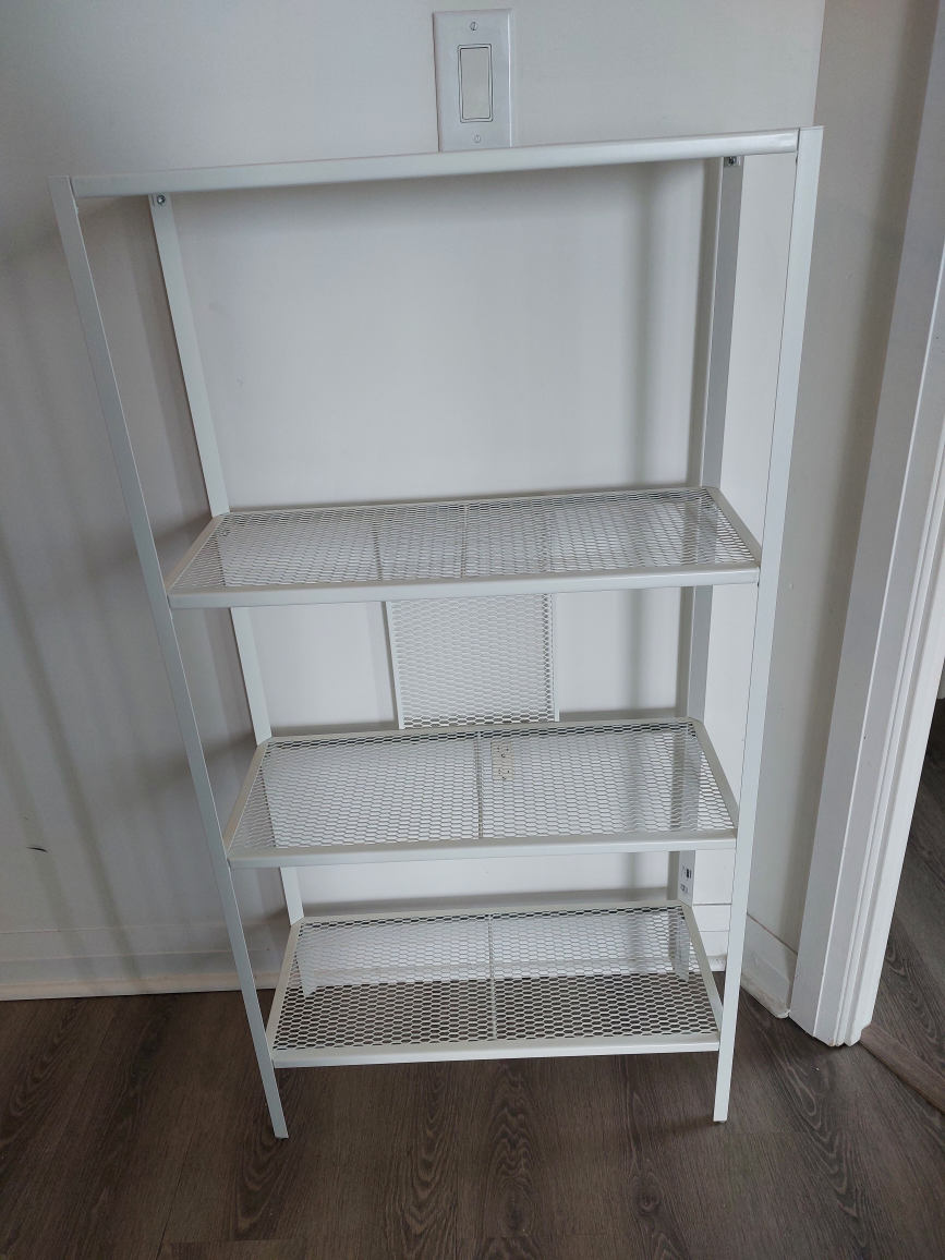 White Metal Shelf Unit - photo 2