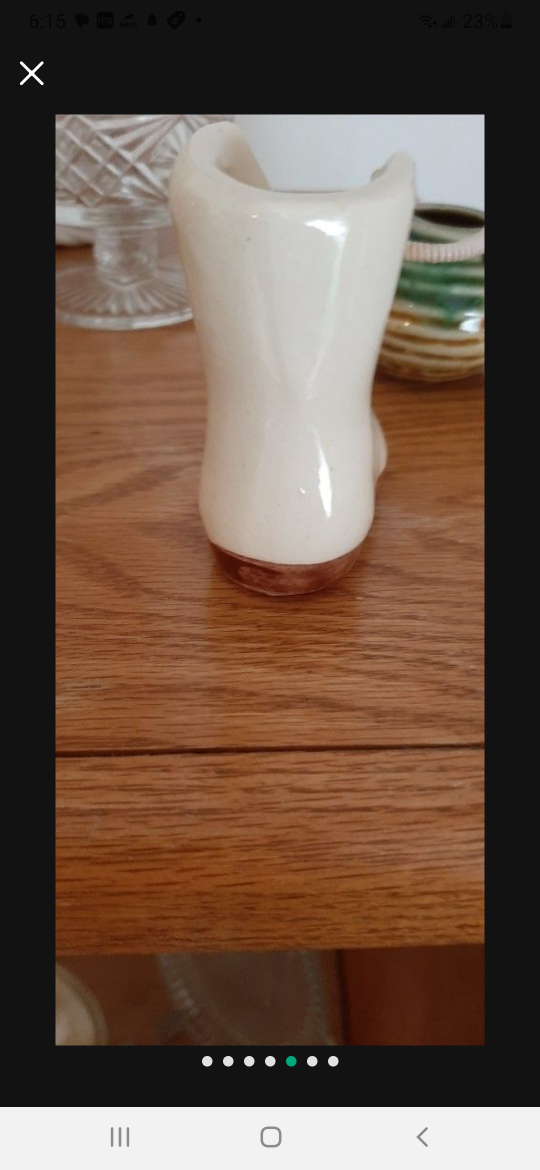 Vintage mini ceramic porcelain shoe- - photo 4
