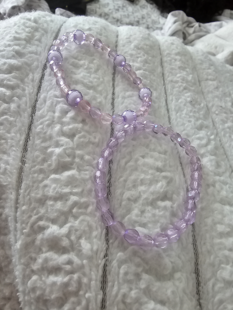 Lilac Beaded Bracelet