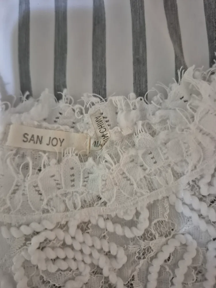 San Joy White Lace Crop Top image indicator(2)