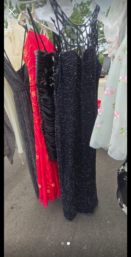 Black Beaded Evening Dress