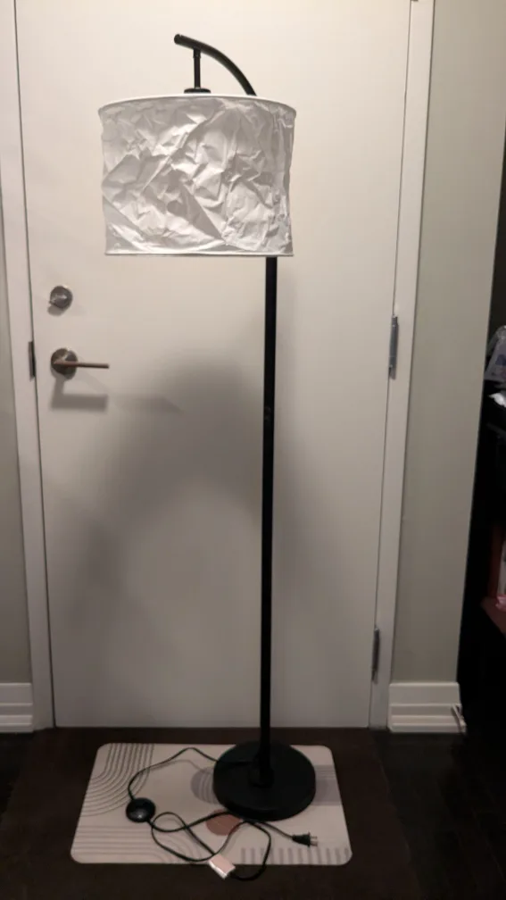 Floor Lamp with White Shade thumbnail