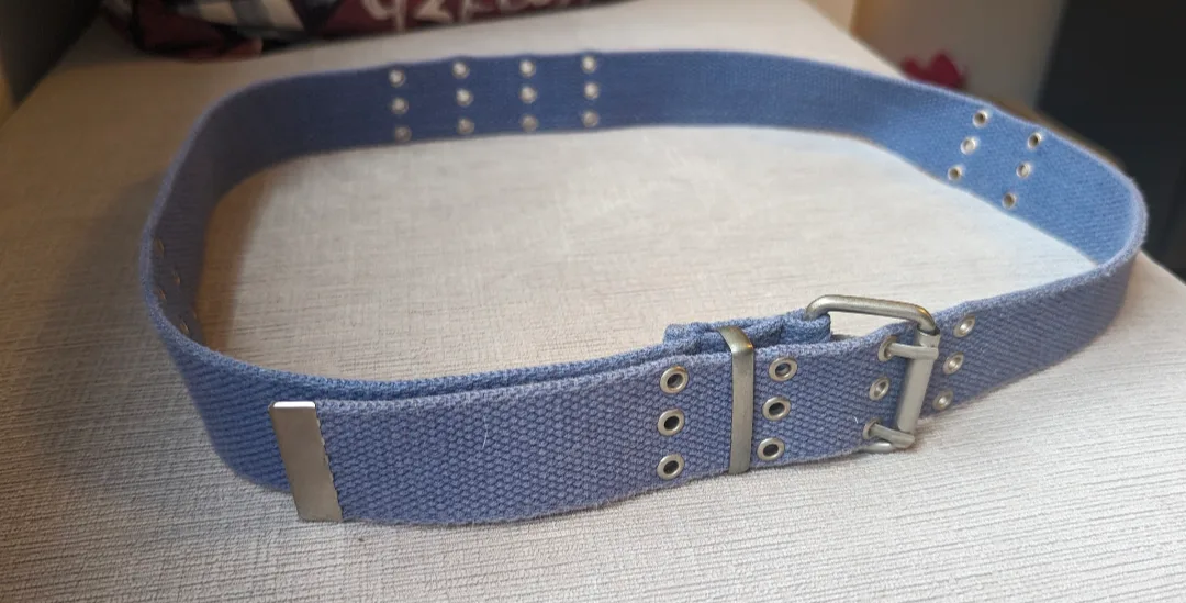 Blue Cotton Belt - Women's Size Large thumbnail