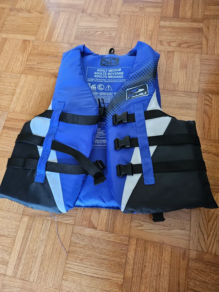 Fluid Adult Medium Life Jacket - Blue/Black thumbnail