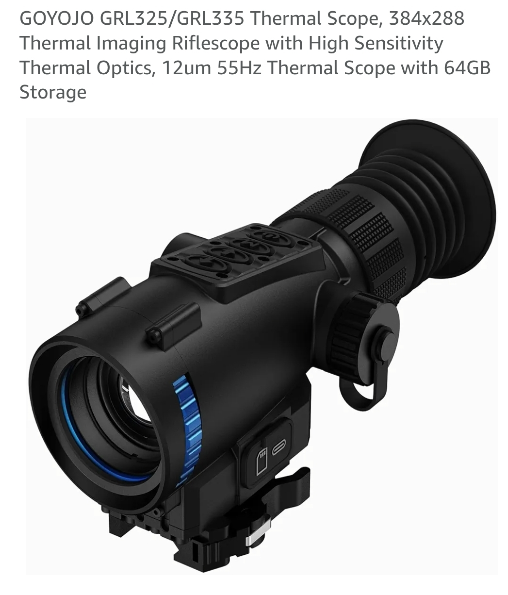 High Sensitivity Thermal Scope, 384x288 with 64GB Storage