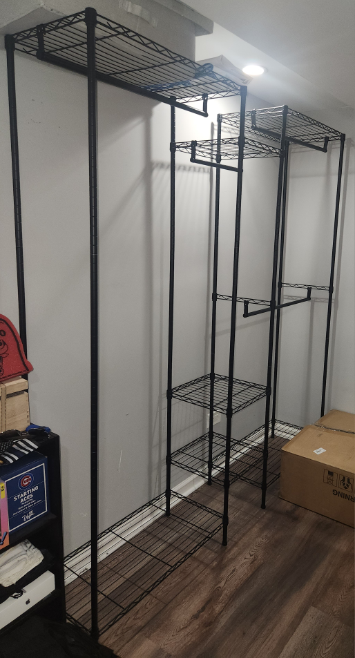 Black Metal Wire Closet Organizer System
