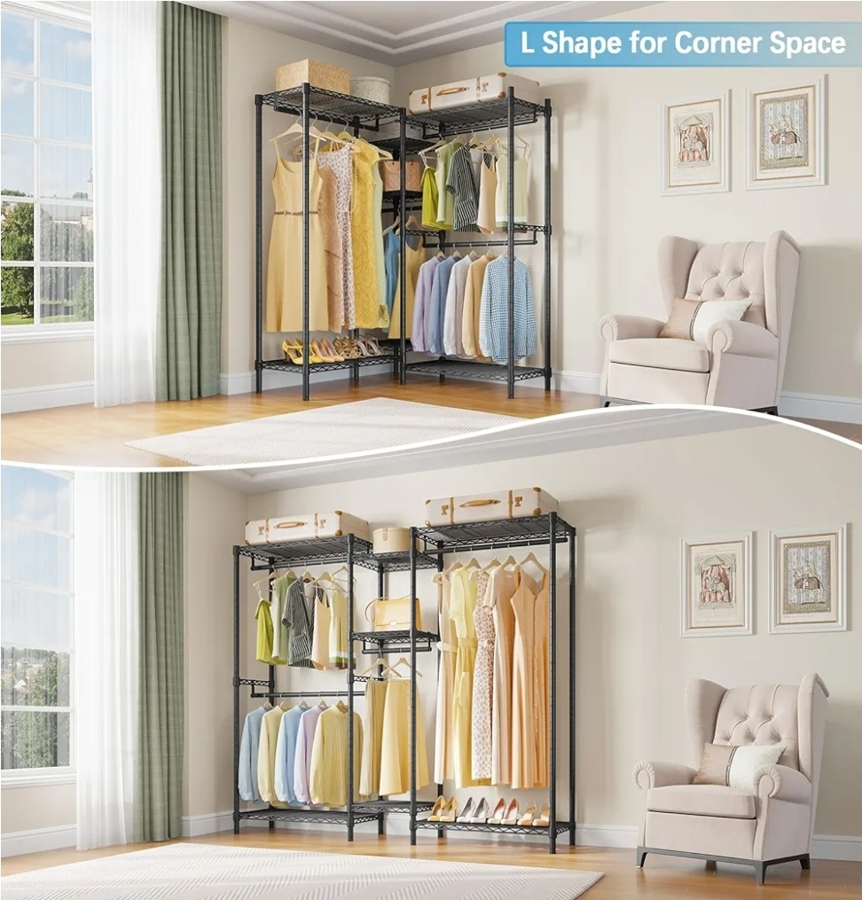 Black Metal Wire Closet Organizer System - photo 4