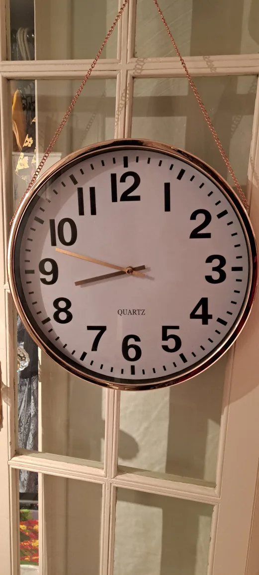 large Rose Gold wall clock