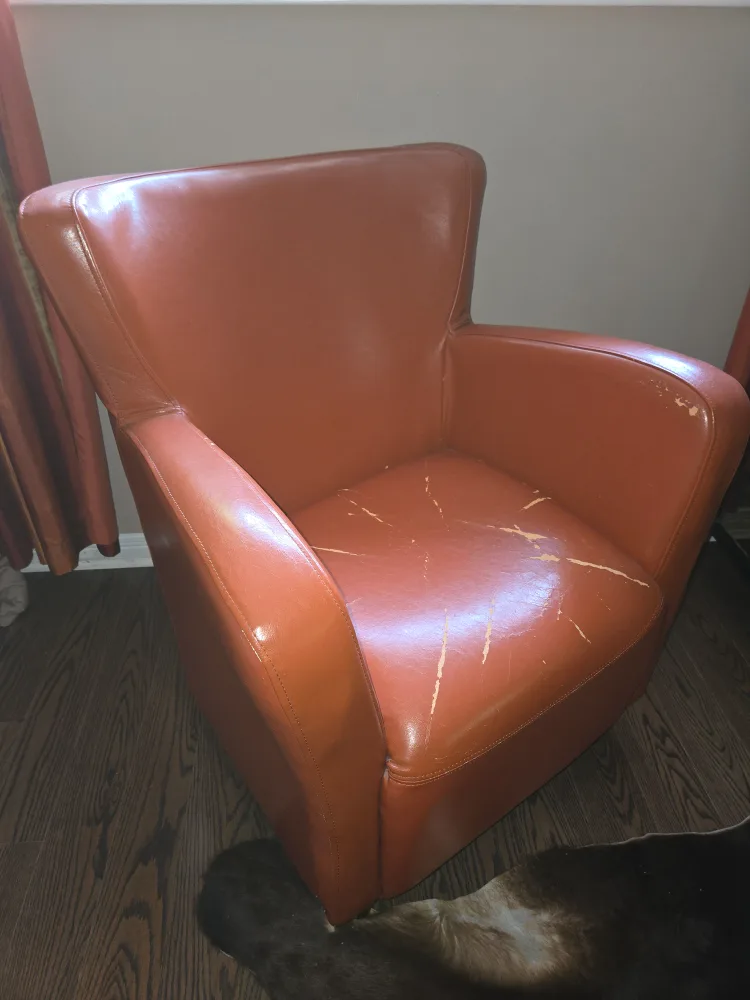 Leather Armchair and Ottoman Set image indicator(3)