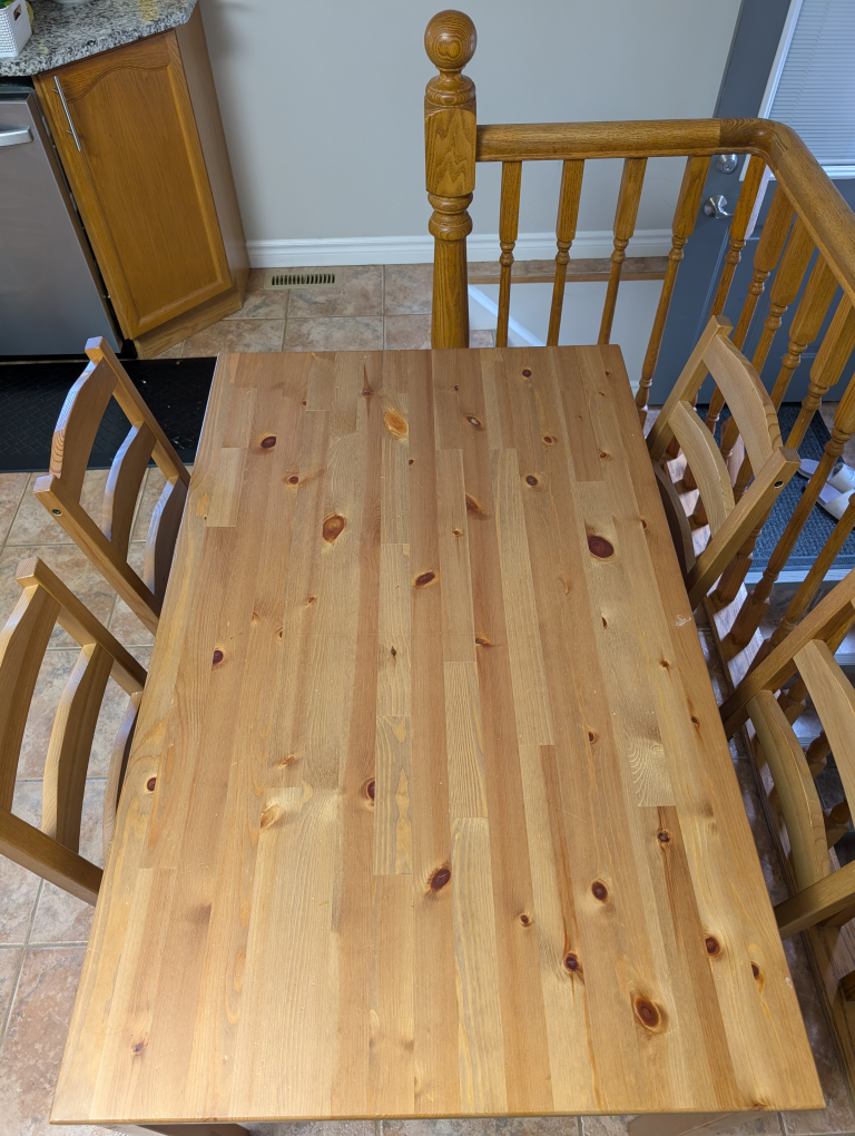 IKEA Solid Wood Dining Table & 4 Chairs - photo 2