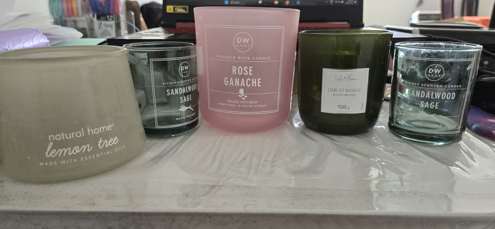 Assorted Empty Candle Jars