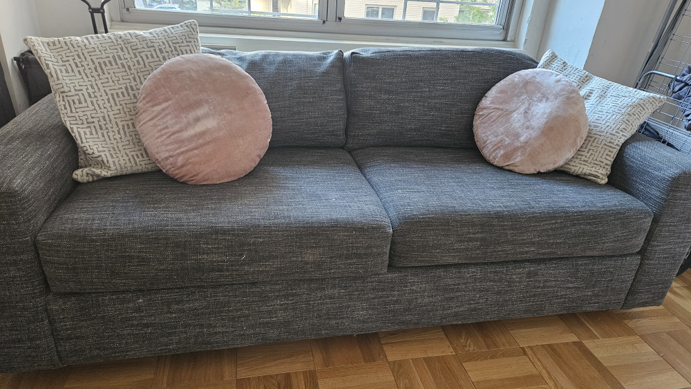West Elm Sleeper Gray Two-Seat Sofa - photo 2