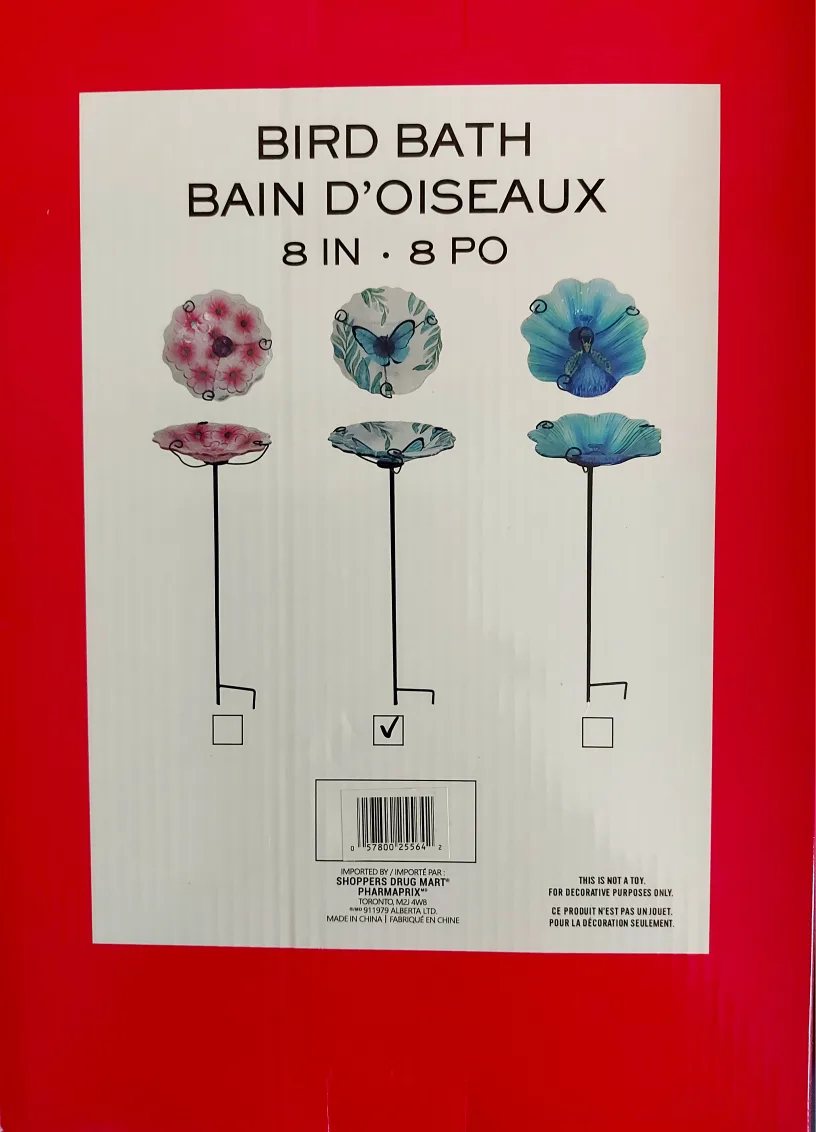 New Glass Butterfly Bird Bath image indicator(2)