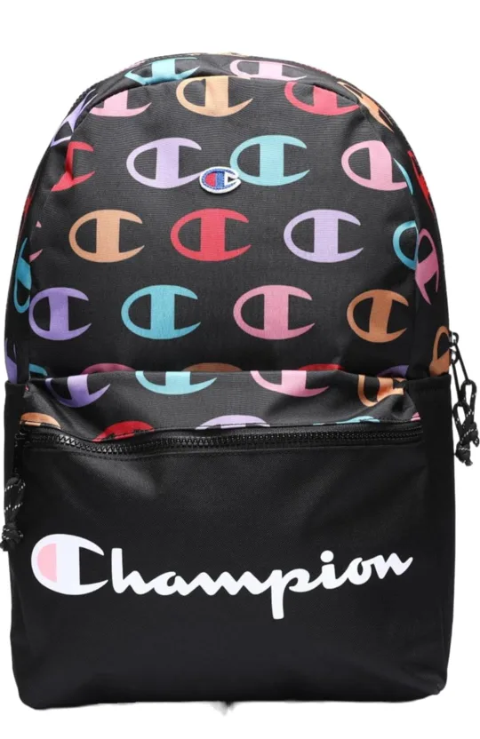 Champion Backpack - Black with Colorful Logos image indicator(3)