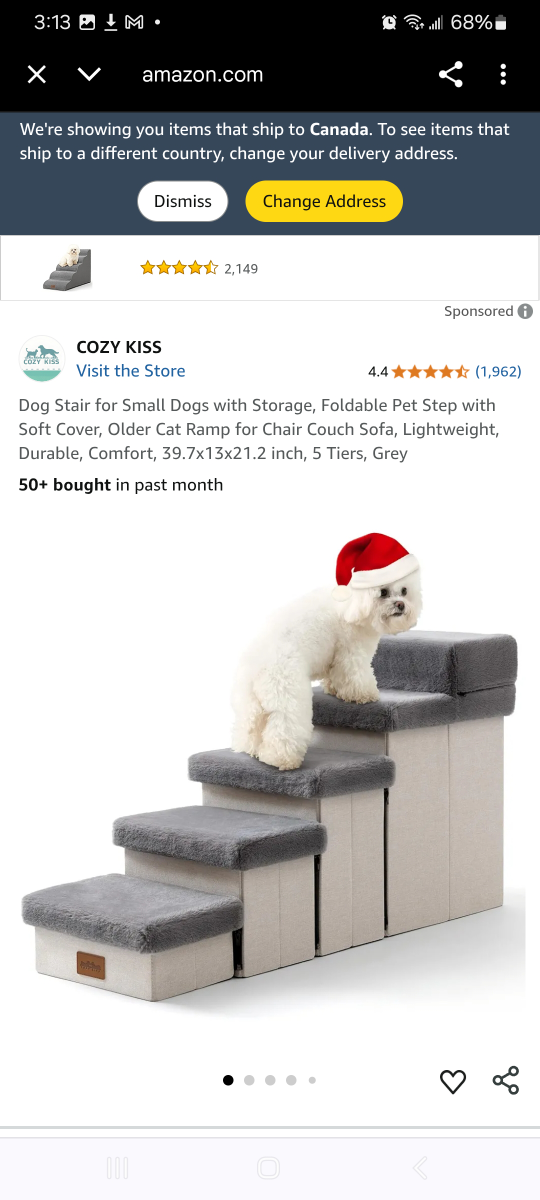 Cozy Kiss Dog Stairs w/ Storage - beige - photo 2