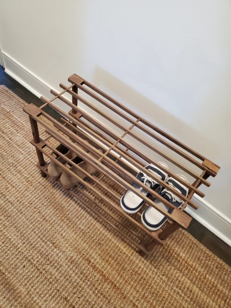 Wooden Shoe Rack - 3 Tier image indicator(2)