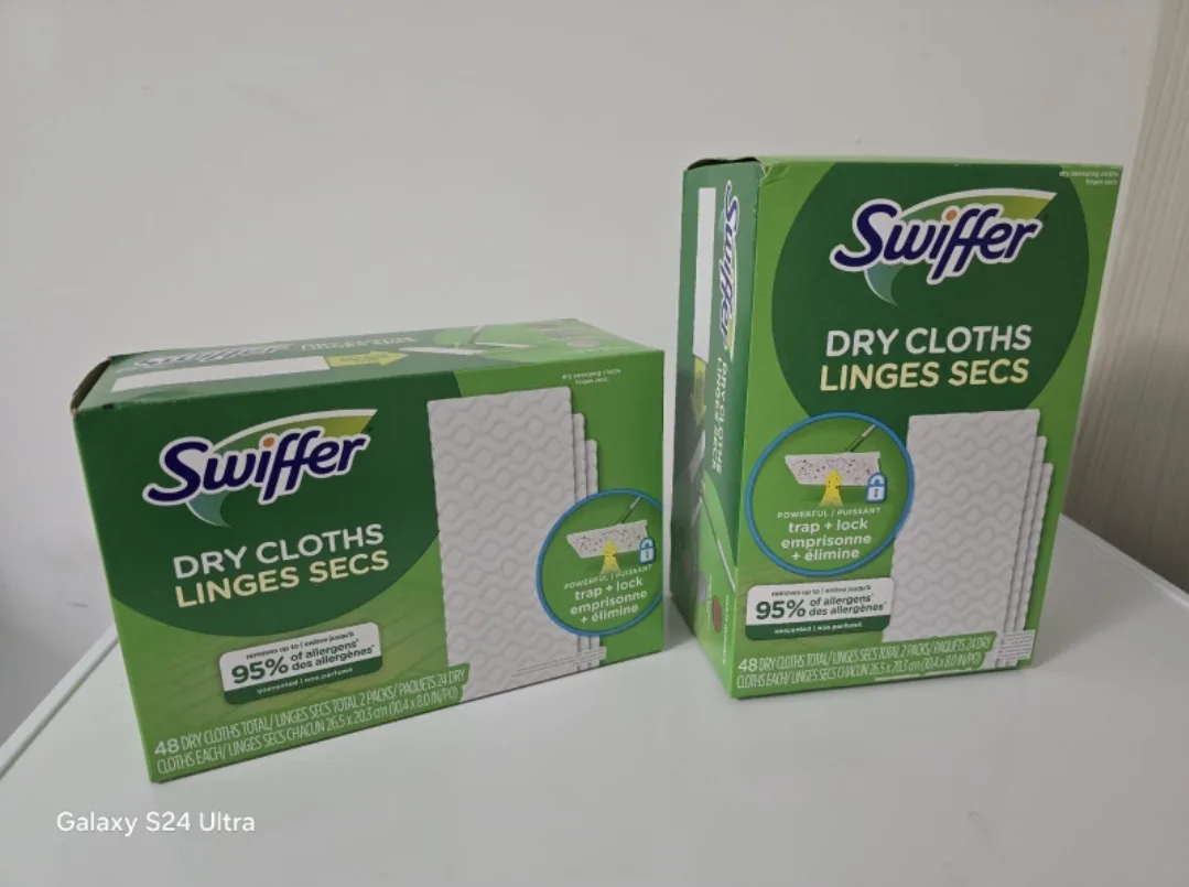 2 boxes of 48 swiffer dry cloth thumbnail
