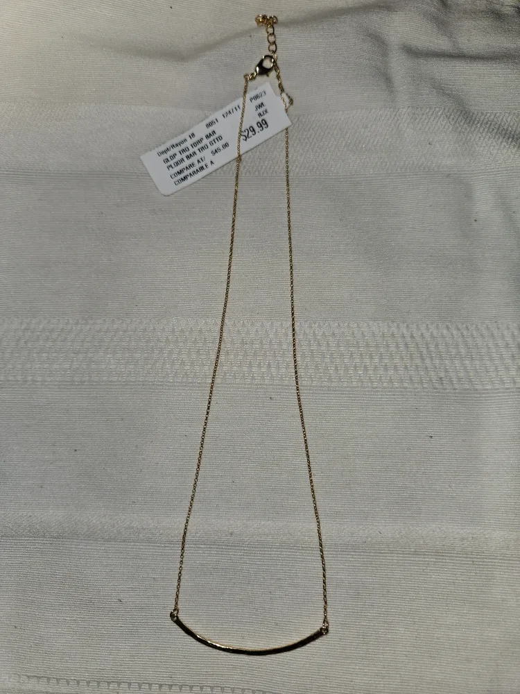 Gold Bar Necklace thumbnail
