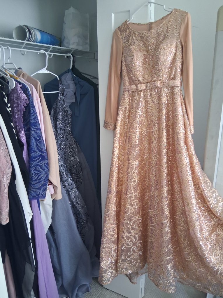 Elegant Sequin Evening Gown _ size small