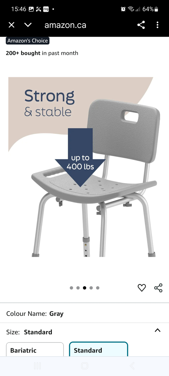 Drive Medical Bath Chair - Standard Size - photo 5