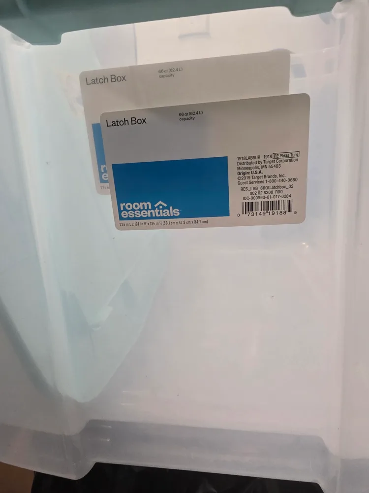 Room Essentials Latch Box - 66 qt thumbnail