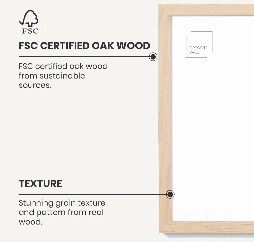 Opposite Wall 11x14 Oak Wood Frame (28x36 cm) image indicator(3)