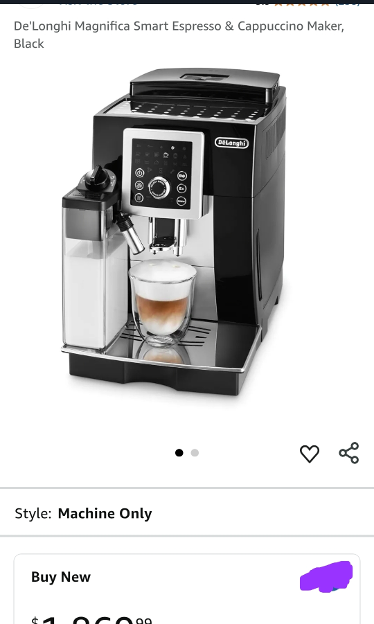 Used lightly De'Longhi Magnifica Smart Espresso,Cappuccino Maker - photo 3