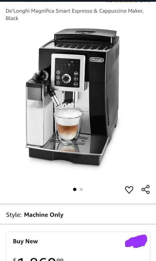 Used lightly De'Longhi Magnifica Smart Espresso,Cappuccino Maker image indicator(3)