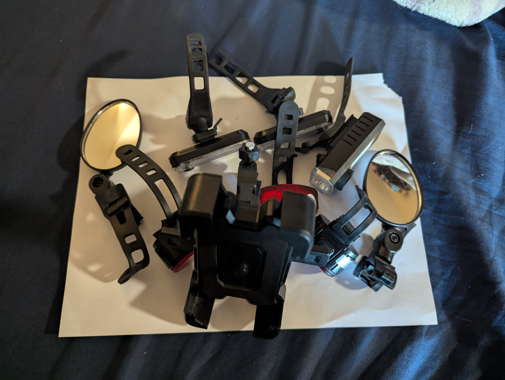 Bike Lights and Mirrors Set