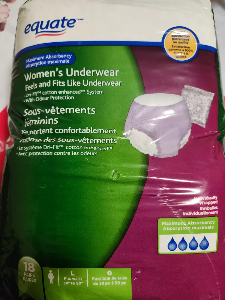 Equate Women's Underwear, Size L (38-50") image indicator(3)