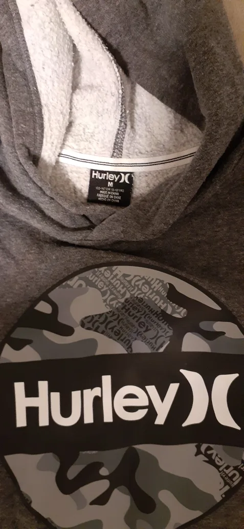 Hurley Grey Hoodie - Size M image indicator(2)