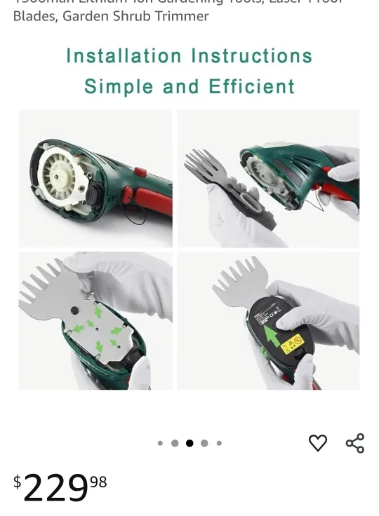 2-in-1 Cordless Grass Shear & Hedge Trimmer image indicator(6)