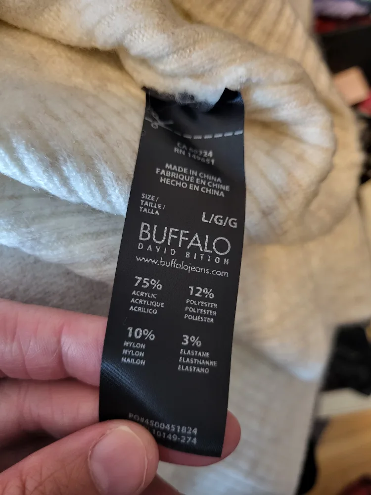 Buffalo David Bitton Ivory Shirt Size: Large image indicator(8)