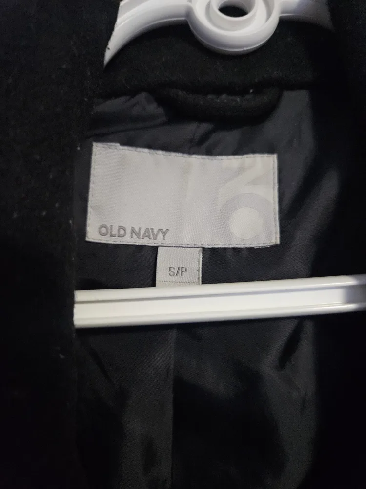 Old Navy Black Pea Coat - Size S thumbnail