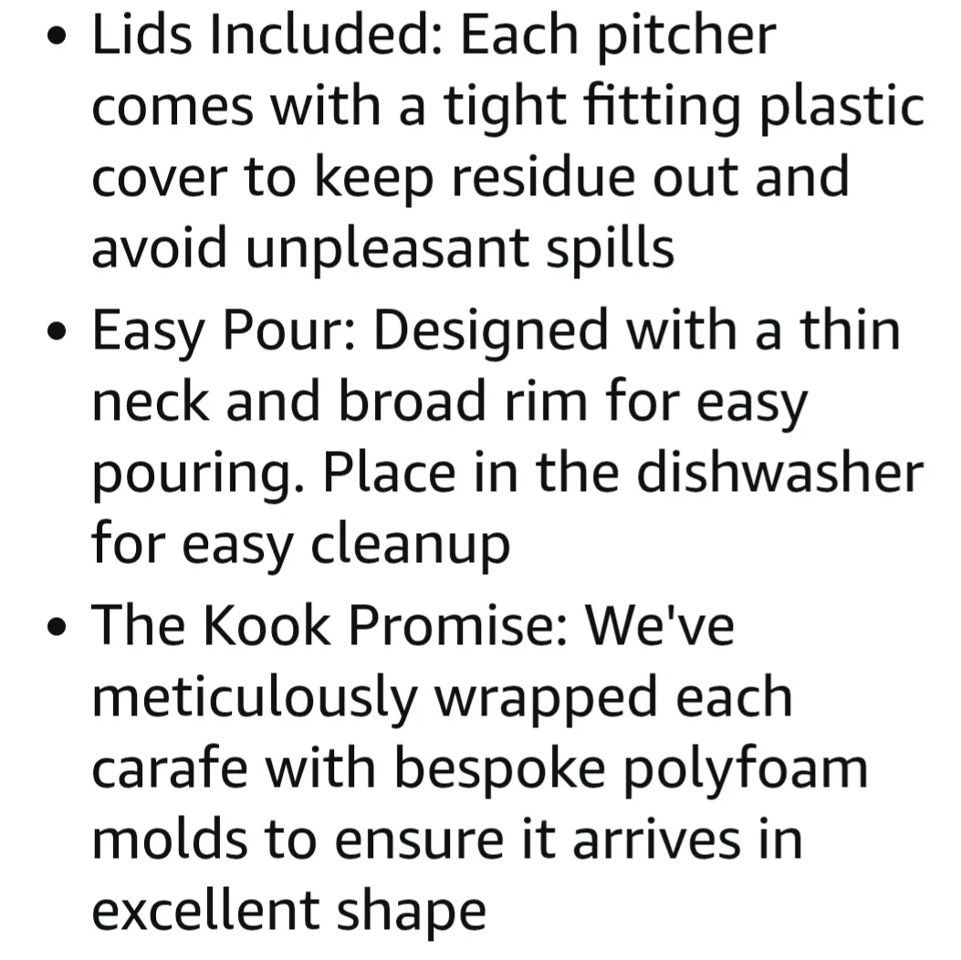 Kook GLASS CARAFE 35 oz Qty.4 image indicator(9)