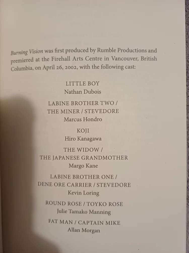 FREE BOOK: Burning Vision by Marie Clements image indicator(3)