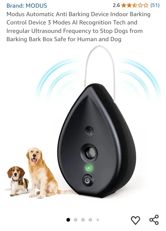 MODUS Ultrasonic Bark Control Device - Black thumbnail