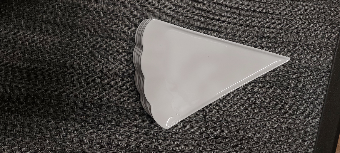 Pizza slize white Plates - Set of 8 (Cash only) - photo 2