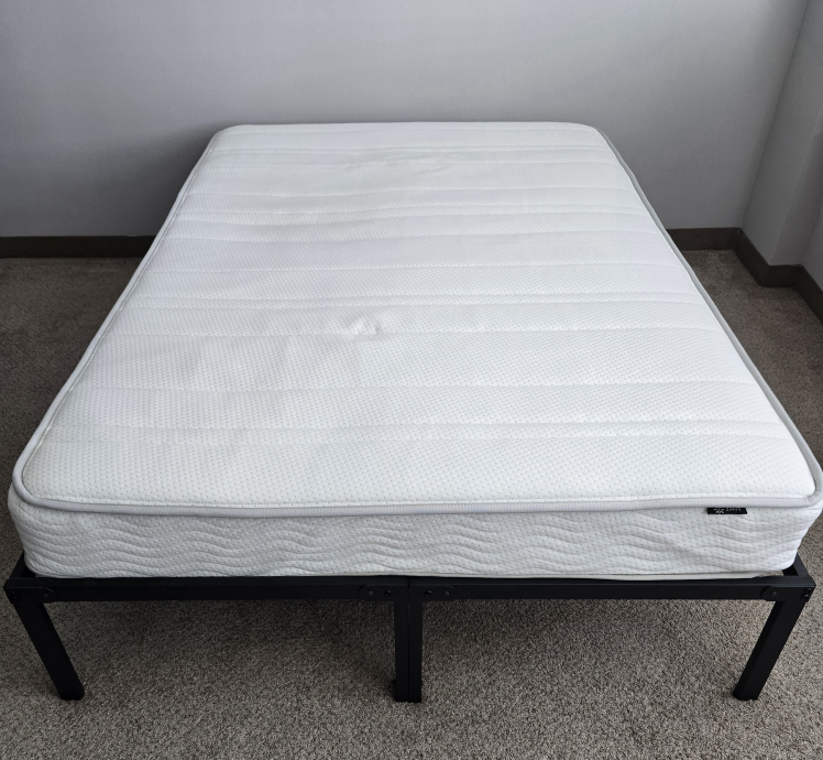 ZINUS 8 Inch Full Foam and Spring Mattress + Bed Frame