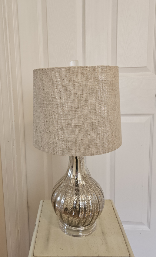 Silver Mercury Glass Table Lamp