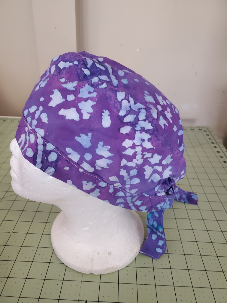 Hand Crafted Purple Scrub Cap