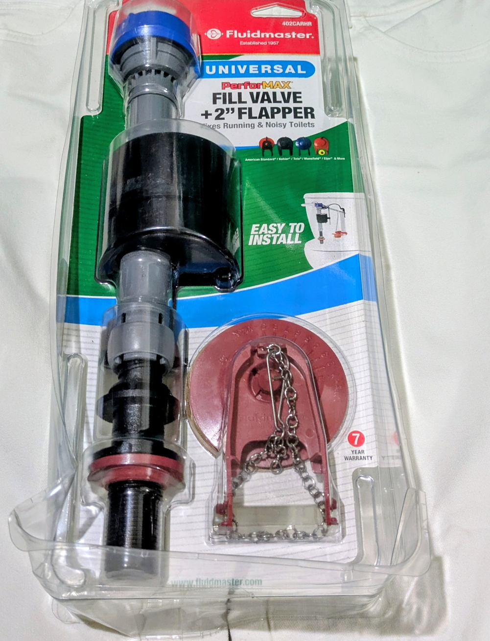 Fluidmaster PerforMAX Fill Valve + 2" Flapper - photo 3