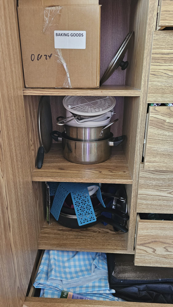 Wood Grain Armoire with Drawers | Wooden dresser with cabinets - photo 2