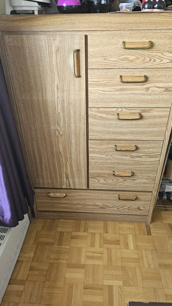 Wood Grain Armoire with Drawers | Wooden dresser with cabinets - photo 3