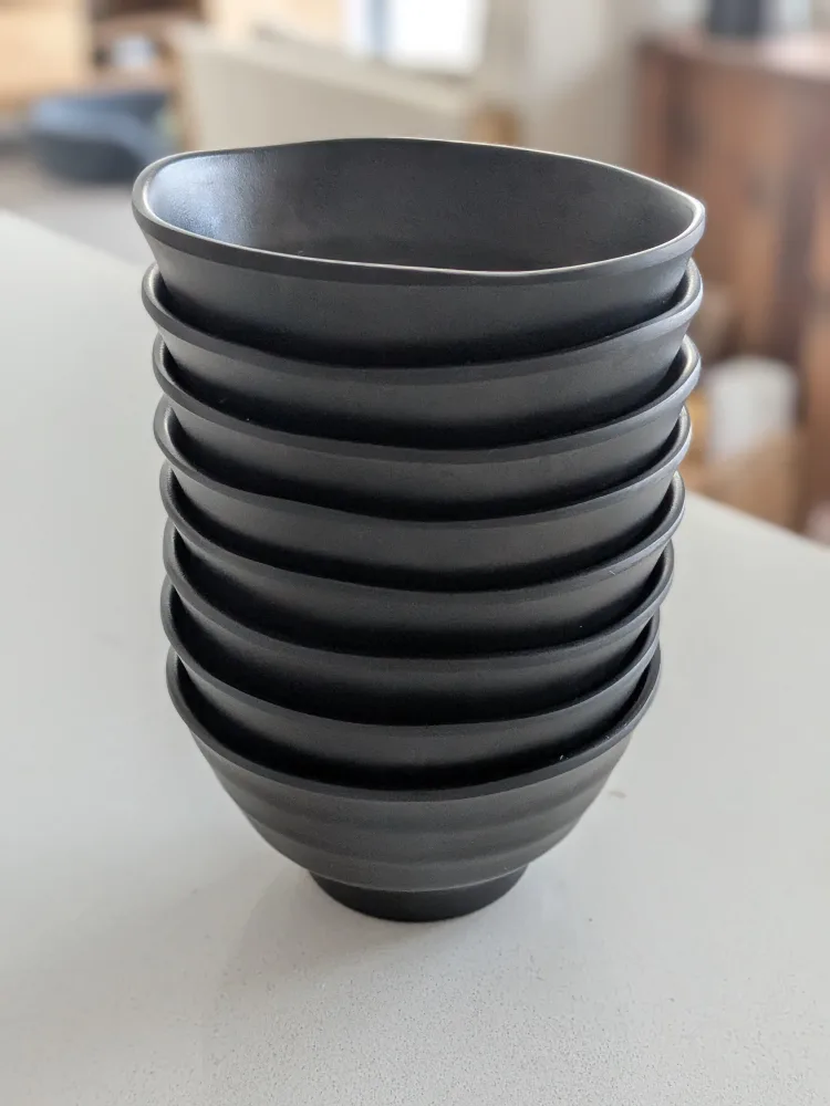 Set of 8 Black Bowls thumbnail