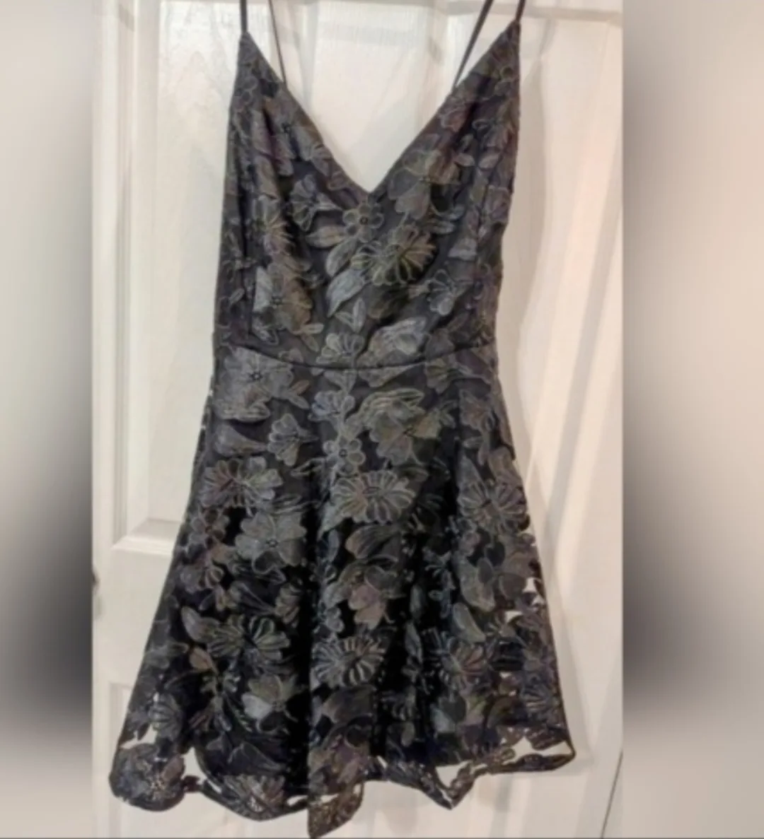 NWOT XL Prom, Party, Cocktail Lulu's Floral Skater Mini Dress image indicator(5)