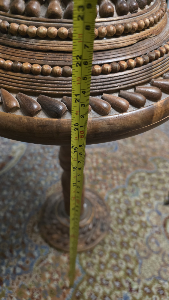 Hand Carved Wooden Table - photo 2