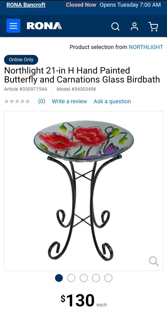New Glass Flower Bird Bath - photo 3