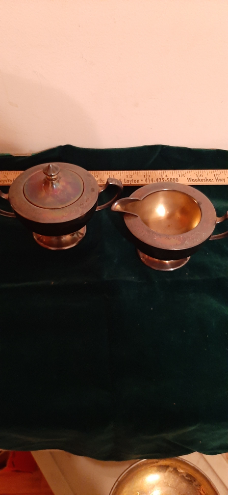 Silver Plated Rogers 1881 Sugar Bowl & Creamer